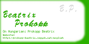 beatrix prokopp business card